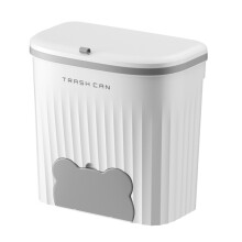 Kitchen Wastebasket Wall Mounted Trash Can with Lid Hanging Bin Garbage for Cabinet Sink Compost 8.5L