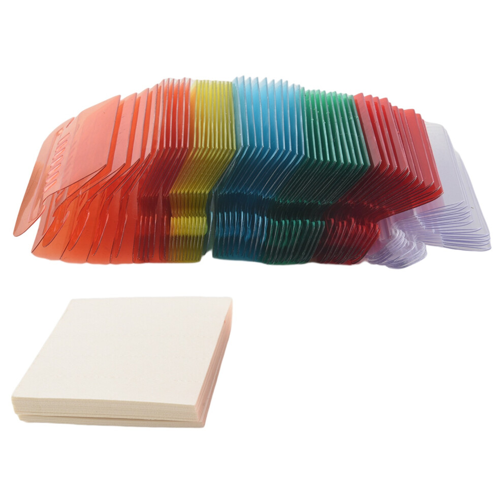 60 Pcs 2 Inch Hanging Folder Tabs and 120 Grids Inserts for Quick Identification of Files File-image-OPC-PH9N5GW-NEW