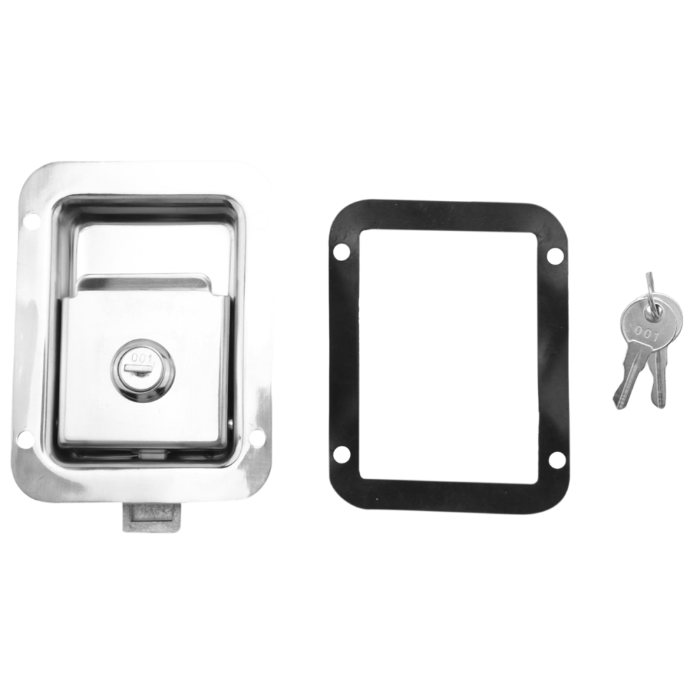 Photos - Door Lock Kopinma Paddle Latch with Lock & Key Travel Trailer Stainless Steel RV Door Heavy Duty Flush Mount Handle