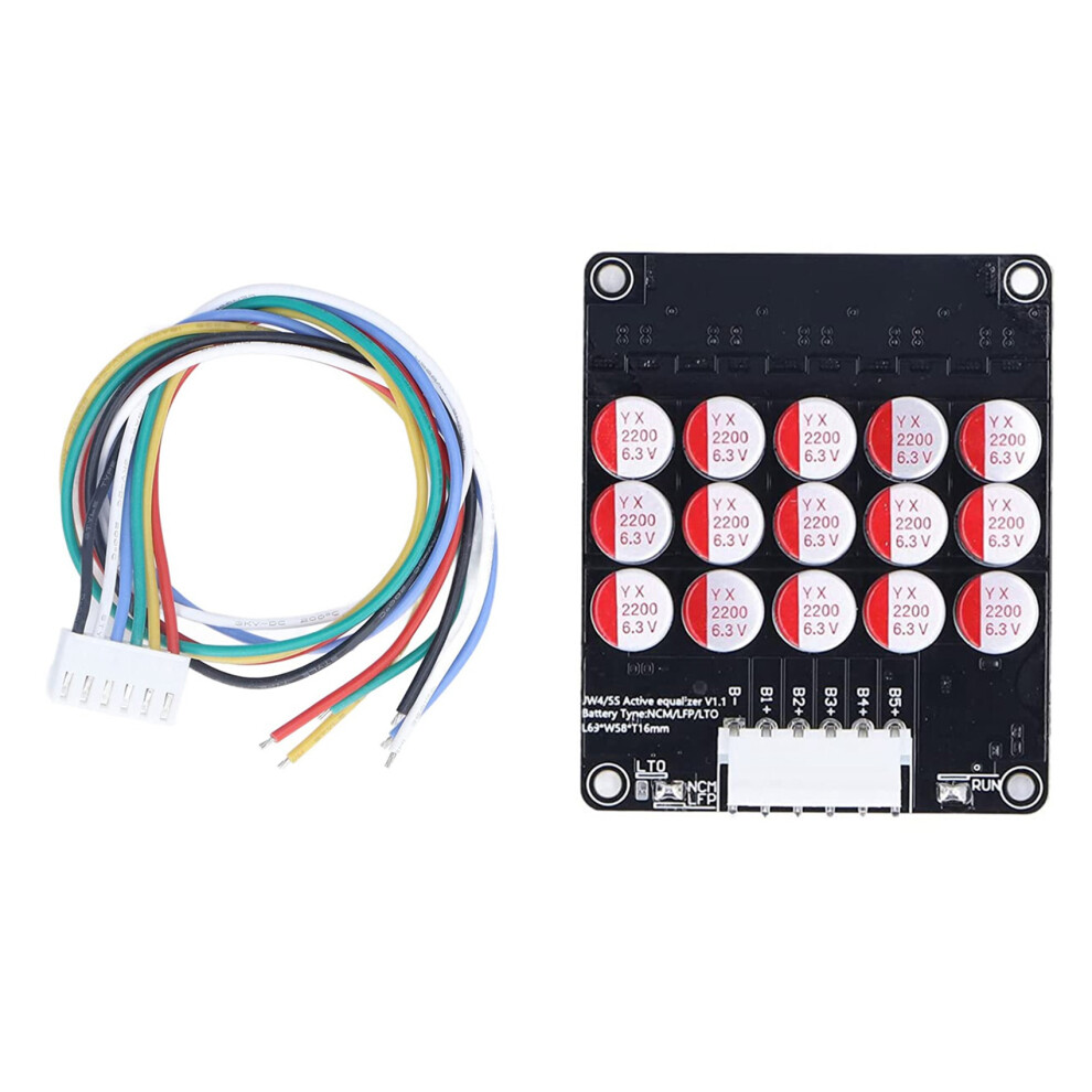 Placa De Condensador De EcualizacióN De EnergíA Para BateríAs Lifepo4/Lipo/Lto Con Equilibrador Activo 5S-image