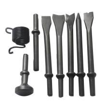 Conjunto de cabeça de cinzel pneumático de 8 peças, martelo pneumático, ferramenta de lascamento, corte de ferrugem