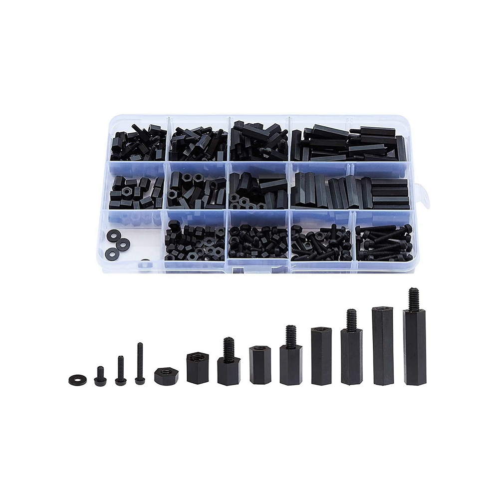 320Pcs M2 Male Female Hex Nylon Spacer Standoff Screw Threaded Pillar Pcb Motherboard 4851945500010
