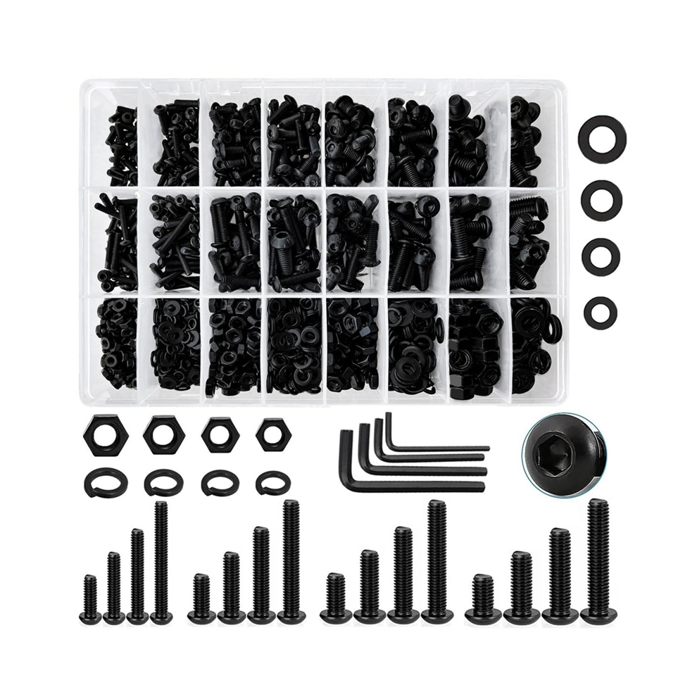 1120Pcs Metric Screw Assortment M3//M5/M6, Bolts And Nuts Kit,Metric Bolt Assortment, Grade 10.9 Alloy Steel 4851945500485
