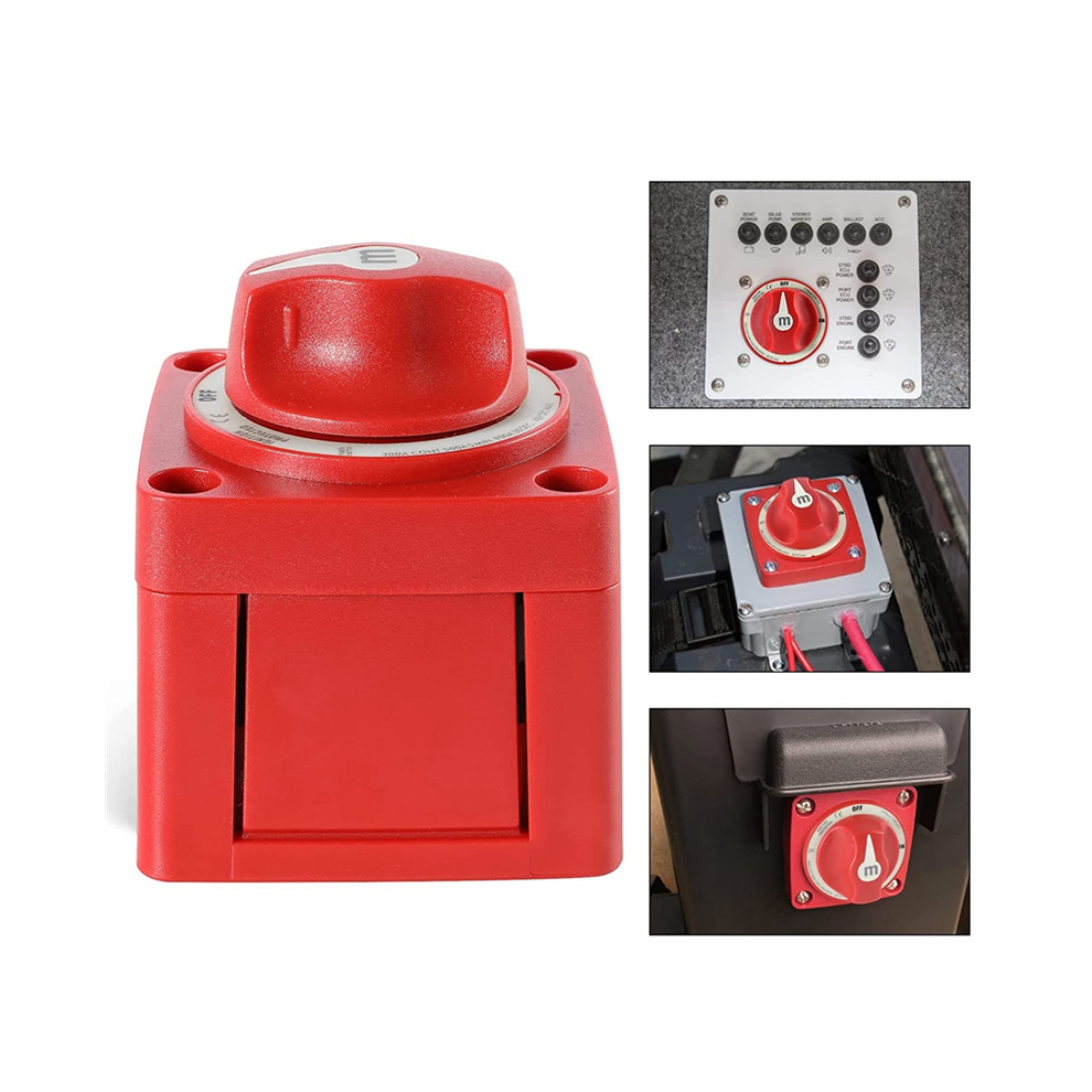 Miniinterruptor De Encendido/Apagado Para Barco Marino, 12-48 V, 100-300 A, DesconexióN De BateríA, Selector Giratorio De 4 Posiciones-image