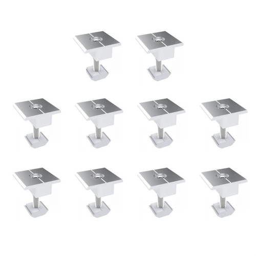 10Pcs Solar Clamp Adjustable Panel Bracket Wide Photovoltaic Support for System 35mm 1
