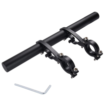 25CM Zwarte Buis Fiets Stuur Verlenger Mountainbike Fiets Koplamp Rekbeugel Lamp Zaklamp Houder