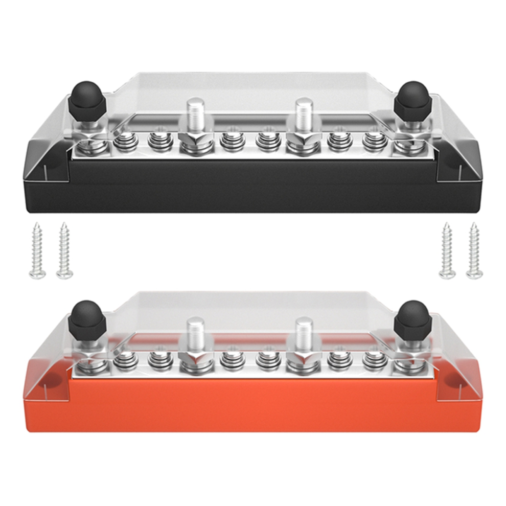 Positive And Negative Bus Power Supply 12V Distribution Block /M6 Automotive Terminal Stud Marine Red/Black 4851945501444