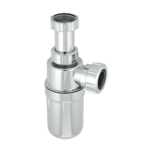 McAlpine A10AR-CP Chrome Plated Plastic Resealing Adjustable Inlet Bottle Trap-1.25 inch