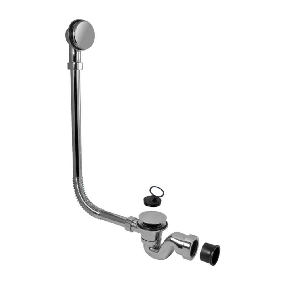 McAlpine 25mm Chrome Bath Trap with Combined Waste and Overflow BRASSTRAP-25-CP
