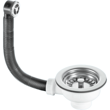McAlpine 1 1/2" Basket Strainer Waste and Overflow - Clicker BSWCLSOFSS