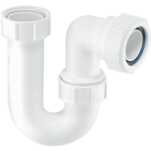 McAlpine SA10 1.25" 75mm Water Seal Tubular Swivel 'P' Trap with Multifit Outlet