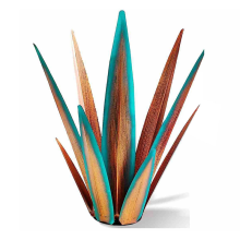Large Tequila Rustic Sculpture, Metal Agave Plants for Outdoor Patio Yard, Home Decor Hand Painted 55cm