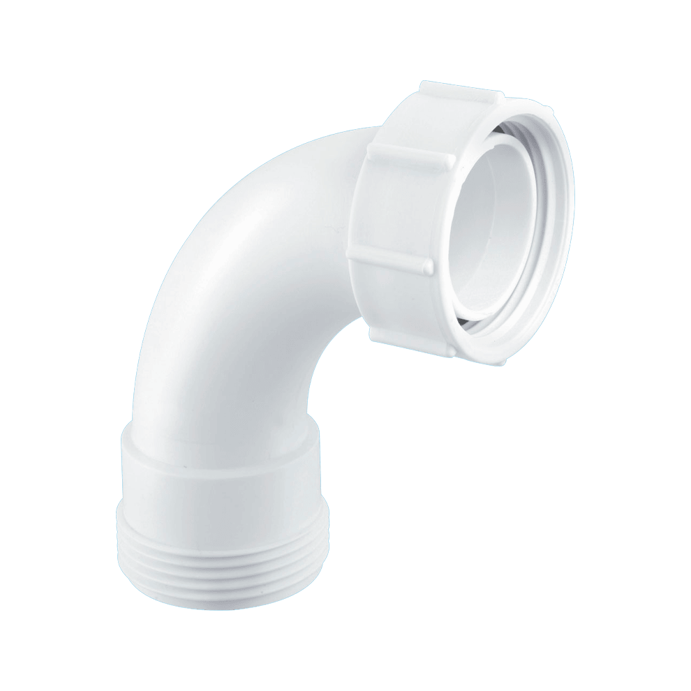 Mcalpine Z1 2" 90? Bend - Bsp Male Thread X Bsp Coupling Nut