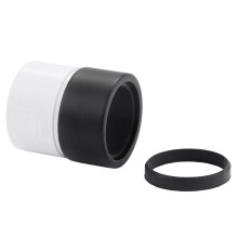 McAlpine ABS32/35G-MB Straight Connector ABS to Matt Black Brass