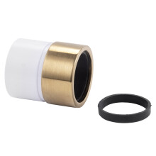 McAlpine ABS32/35G-BB Brushed Brass Compression Straight Connector – ABS to Brass, Premium Finish