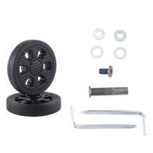 Mala de substituição para roda de bagagem 60x11 mm, resistente ao desgaste, com rodinhas de PU, 8 mm, dupla