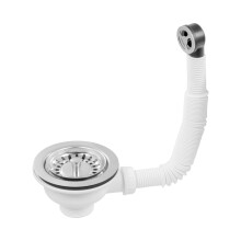 McAlpine 1.5" Universal Basket Strainer Waste & O/flow Stainless Steel