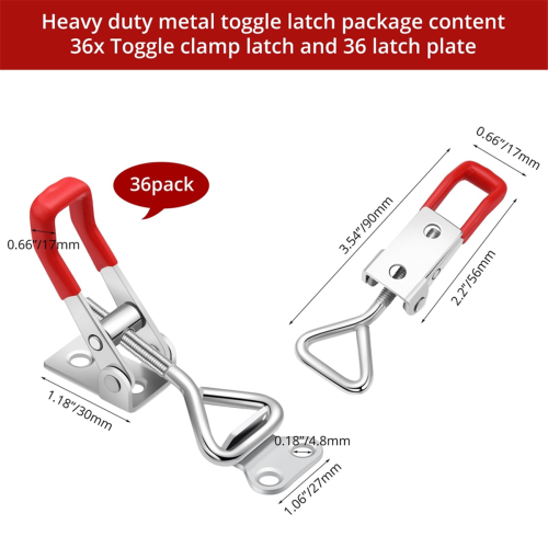 36Pcs Einstellbare Toggle Latch Clamp Pull 4001 Heavy Duty Lock Metall Tür Riegel Robuste Hardware 2