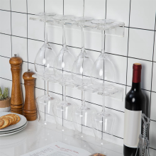 Suporte de acrílico para copos de vinho, 2 peças, suporte de parede para copos, organizador de armário de cozinha e bar