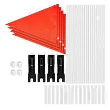 1 Set 6Ft Bike Safety Flag with Pole and Mounting Bracket,Adjustable High Waterproof Bicycle Trailer Flags