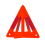 Portable Car Auto Reflective Traffic Warning Sign Triangle Foldable Solid Standing Tripod Road Emergency Standby 3
