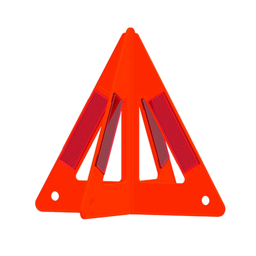 Portable Car Auto Reflective Traffic Warning Sign Triangle Foldable Solid Standing Tripod Road Emergency Standby 2
