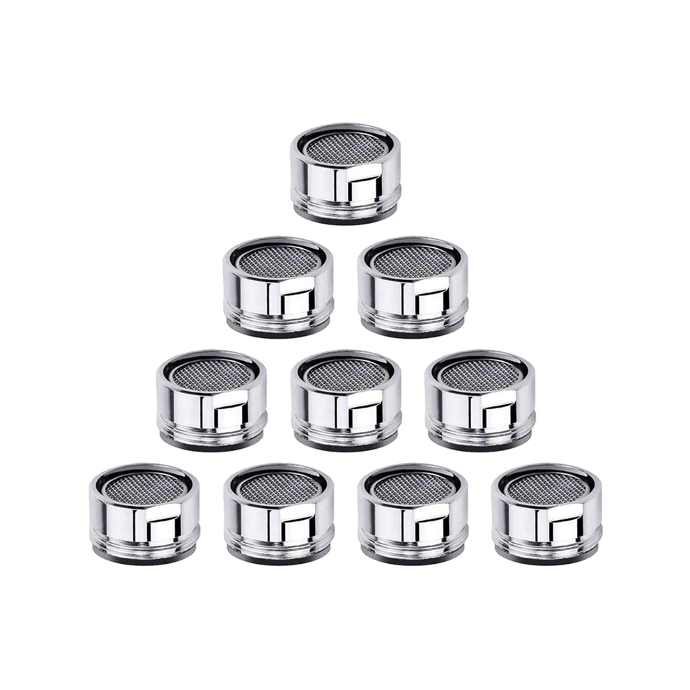Lot de 10 aérateurs de robinet de cuisine avec coque en laiton et joint pour salle de bain