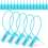 1000 Pcs Plastic Tamper Seals Tags Security Safety Numbered Zip Ties Labels Light Blue 2