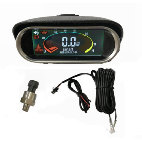LCD 12V-24V Graafmachine Vrachtwagen Auto Motor Oliedrukmeter met Sensor 1/8NPT Digitale Brandstofmeter