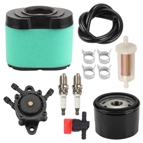 Kit Manutenzione Per Motori B&S 16-27 CV – Filtro Aria 792105 + Filtro Olio 492932 + Filtri Carburante E Valvola – Per Tosaerba D155, L120, Z245 E Altri