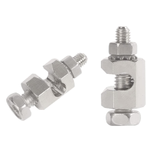 peças de clipes de aterramento de cobre para cabo de terminal de painel solar para fazer conexões com fios 6 AWG e 8 desencapados