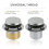 Chrome Tip Toe Bathtub Tub Drain Conversion Kit Assembly, Trim With Two Hole Overflow Faceplate 3