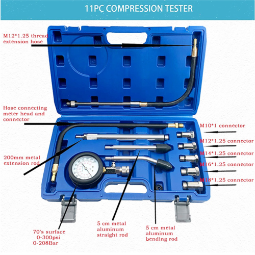 Automobile Compression Test Tool, Engine Cylinder Leakage Pressure, Pressure Gauge 2