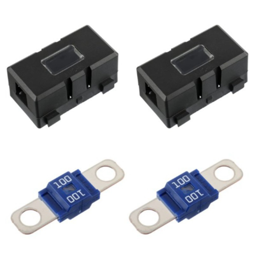 ZOOKOTO Portafusibili ANL in linea con calibro 0/2/4 AWG con fusibile ANLFuse 100A per amplificatore audio auto (confezione da 2