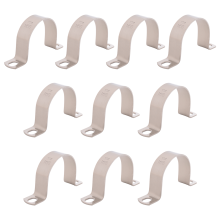 10 PCS 2 Inch 50mm Heavy Duty U-Tube Strap Clamp-2 Hole,U-Bracket Pipe Clamp Hanger Fastener Tube Tension Clips