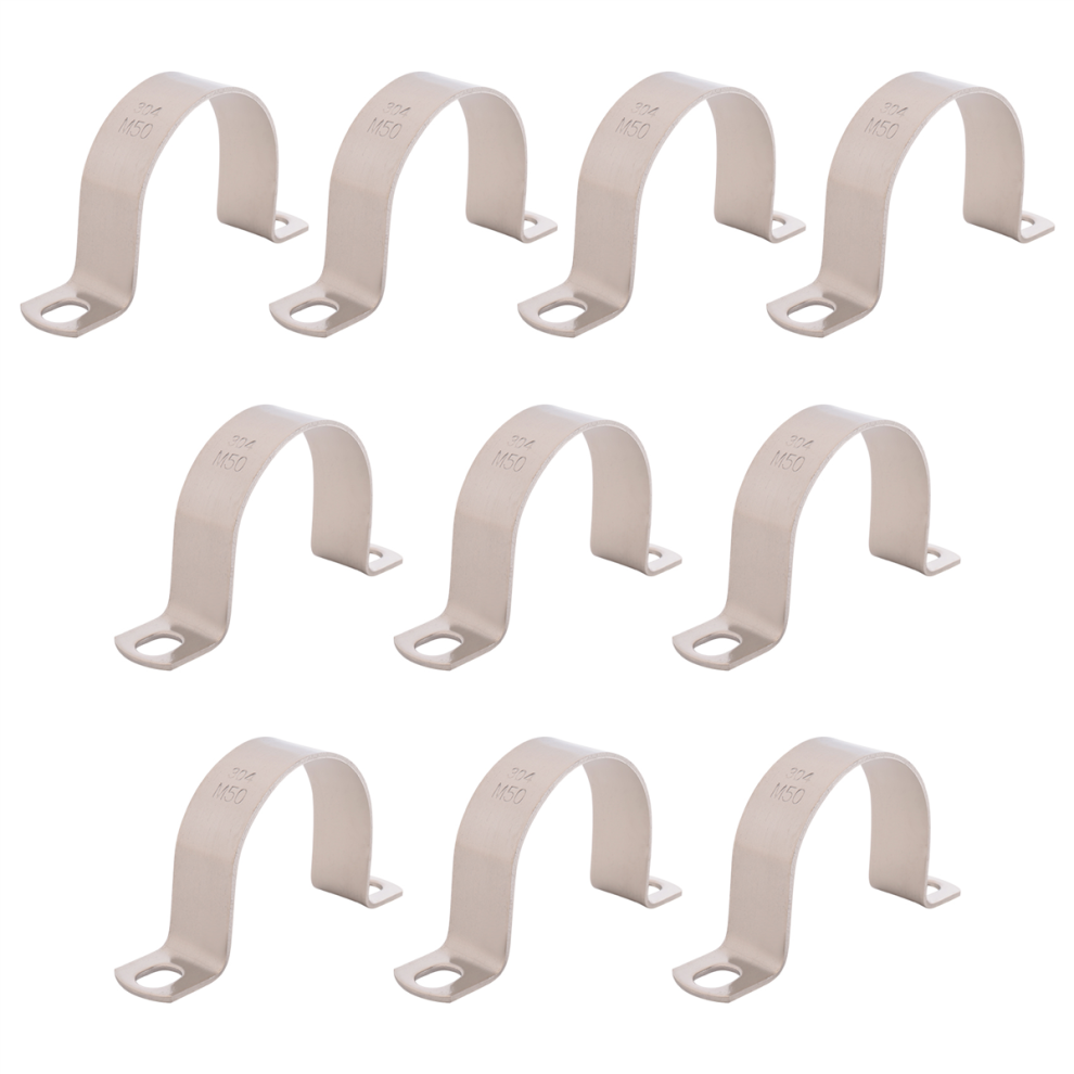 Photos - Tap / Valve / Fitting Jojomino 10 PCS 2 Inch 50mm Heavy Duty U-Tube Strap Clamp-2 Hole,U-Bracket Pipe Clamp Hanger Fastener Tube Tension Clips 