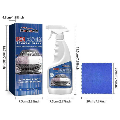 Car Paint Rust Remover Wheel Iron Powder Rust Remover 120ml 2
