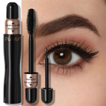 DUNUF Mascara and eyeliner liquid two-in-one, waterproof, sweat-proof, long-lasting and non-staining, double-ended makeup pen, thick eyelash eyeliner