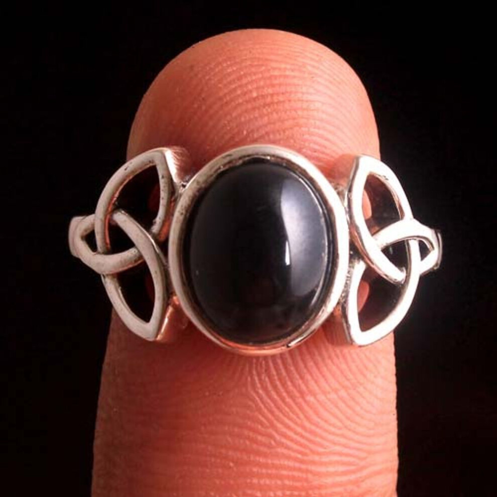 (black, 8) Black Onyx Ring, Silver Charm Jewelry, Statement Jewelry, Celtic Ring, Silver Jewelry