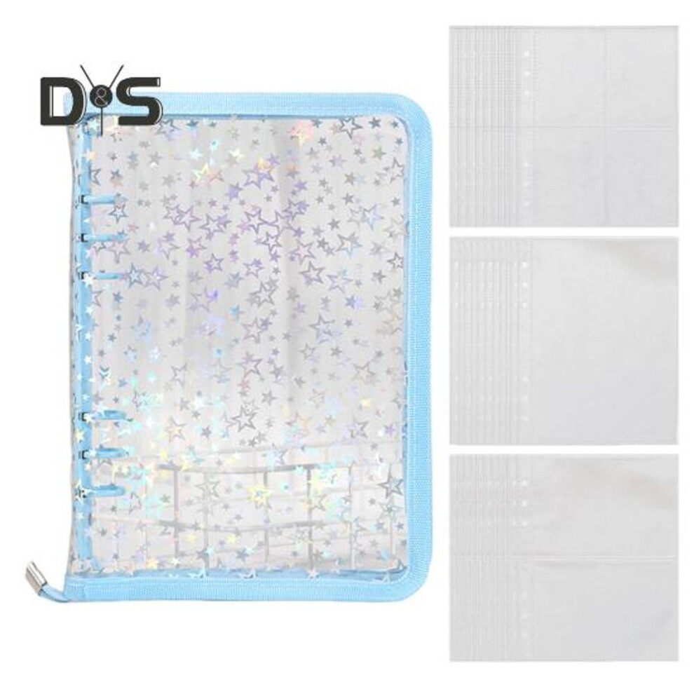 (as the picture, G) Sticker Organizer Binder A5 Loose-leaf Book Shell Glittery Cover Adjustable Design Reusable Sticker Book Collecting Album Holder Storage Display Book