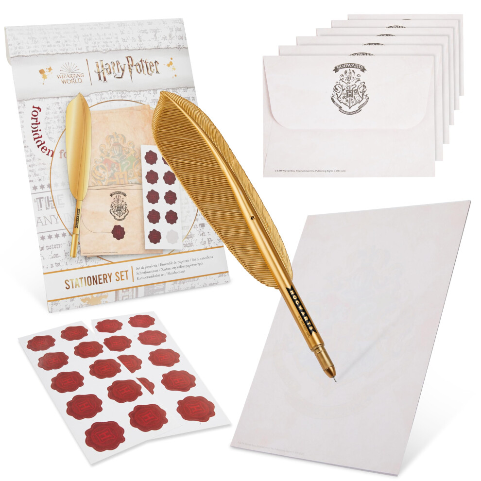 Harry Potter Stationery Paper And Envelopes Set For Kids & Teenagers Vintage A5 Paper Quill Mail Writing Set Hogwarts Gifts