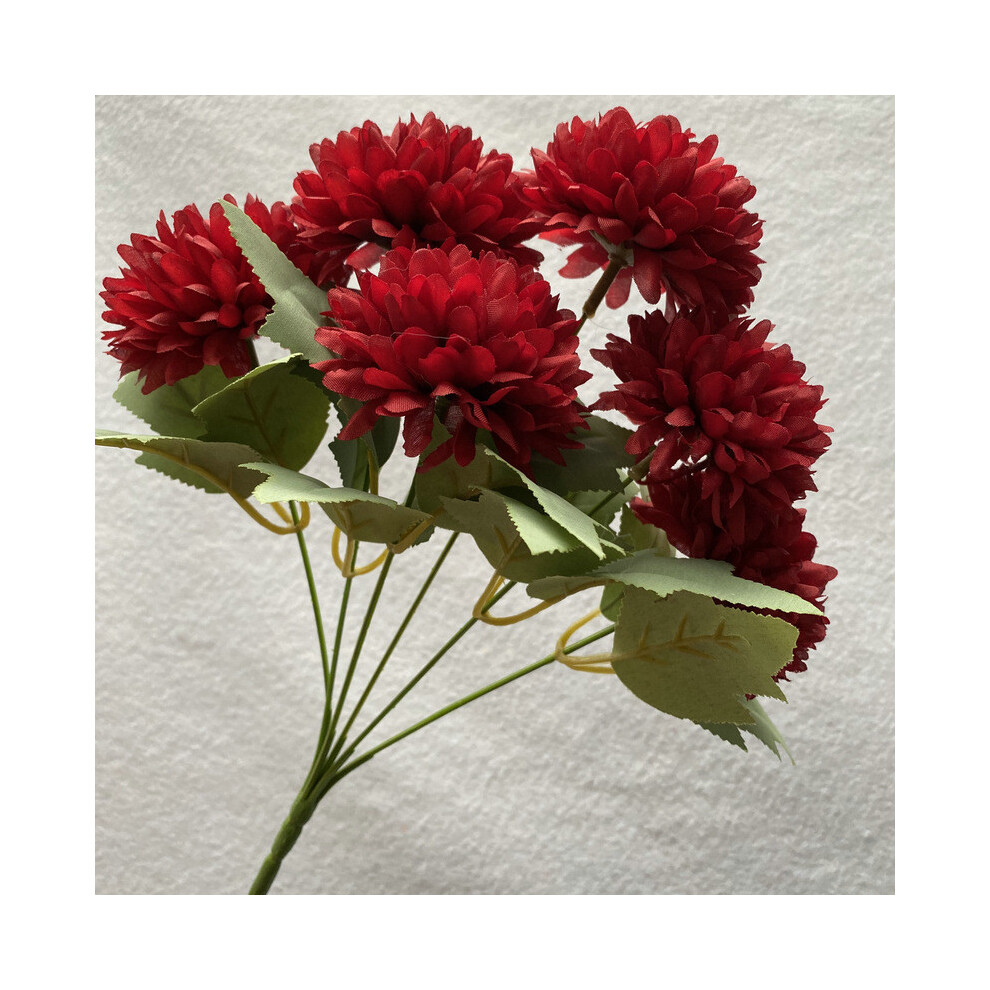 (Dark Red) Flower Artificial Hydrangea Bouquet Wedding Centerpiece Photography Props Decor-image-OPC-PH9NTH7-NEW