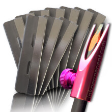 Metal ?jenbryns blyantform og kortl?gningsspidser formv?rkt?j til vandt?tte Peel-Off brynblyanter med 10 barberknive Anden?b Sharpener ?jenbrynsk