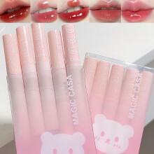 Pakivs 5 db Bear Lip Glaze Jelly Rzs Folykony Rzs Cute Bear Lipgloss Hidratl ajakfolt dst vztkr szjfny Vzll hosszan tart ajakfestk