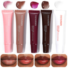 DENESTUP Lip Jam Hydratacn lesk na rty | Glitter Glossy Plumping Lipgloss | High Shine Glass Finish Nude Colors Leskl el tekut rtenky pro eny a