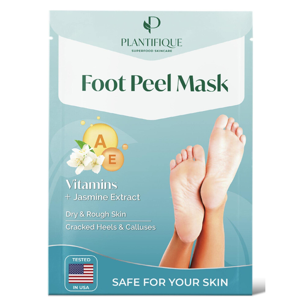 Plantifique Foot Peeling Mask - Peeling Foot Mask Dermatologically Tested Repairs Heels & Removes Dry Dead Skin For Baby Soft Feet - Exfoliating Foot