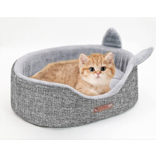 purrrfect life Oval Pet Beds for Cats and Small Dogs Snuggery Bolster Pet Bed Ultra Soft Short Plush Washable High Resilience PP Cotton and More (