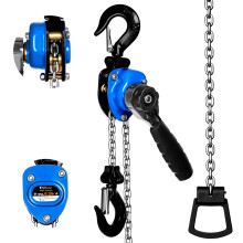 Fithoist minikedjelyft 1/4 ton 550 kg kapacitet 10ft lyft liten come lngs legering stl g80 kedja 2 tunga krokar manual spak kedjelyft fr garag