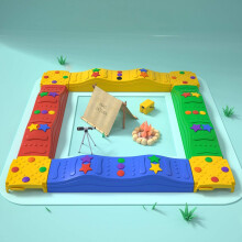 Trave de equilbrio infantil para crianas Stepping Stones Carga mxima 220LBS 4 PCS Superfcie texturizada antiderrapante e almofadas de borrach