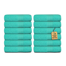 Salviette Premium, confezione da 12 (33 x 33 cm) - Salviette 100% cotone pettinato ad anello - Salviette di lusso - Asciugamani per il viso ultra